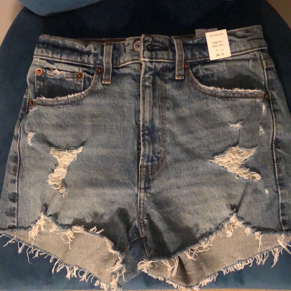 Abercrombie & Fitch high rise jean shorts